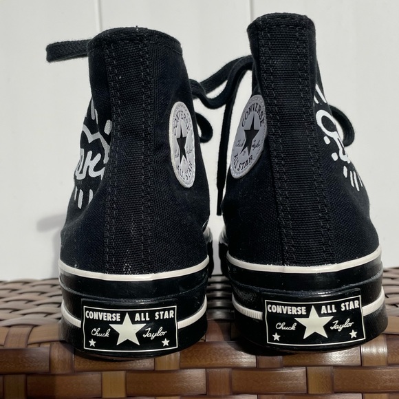 Keith Haring Sz 5.5 Black Hightop Converse (BRAND NEW)